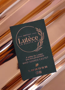 marquage a chaud cartes de visite dorure hotfoil luxe papier colorplan haut de gamme